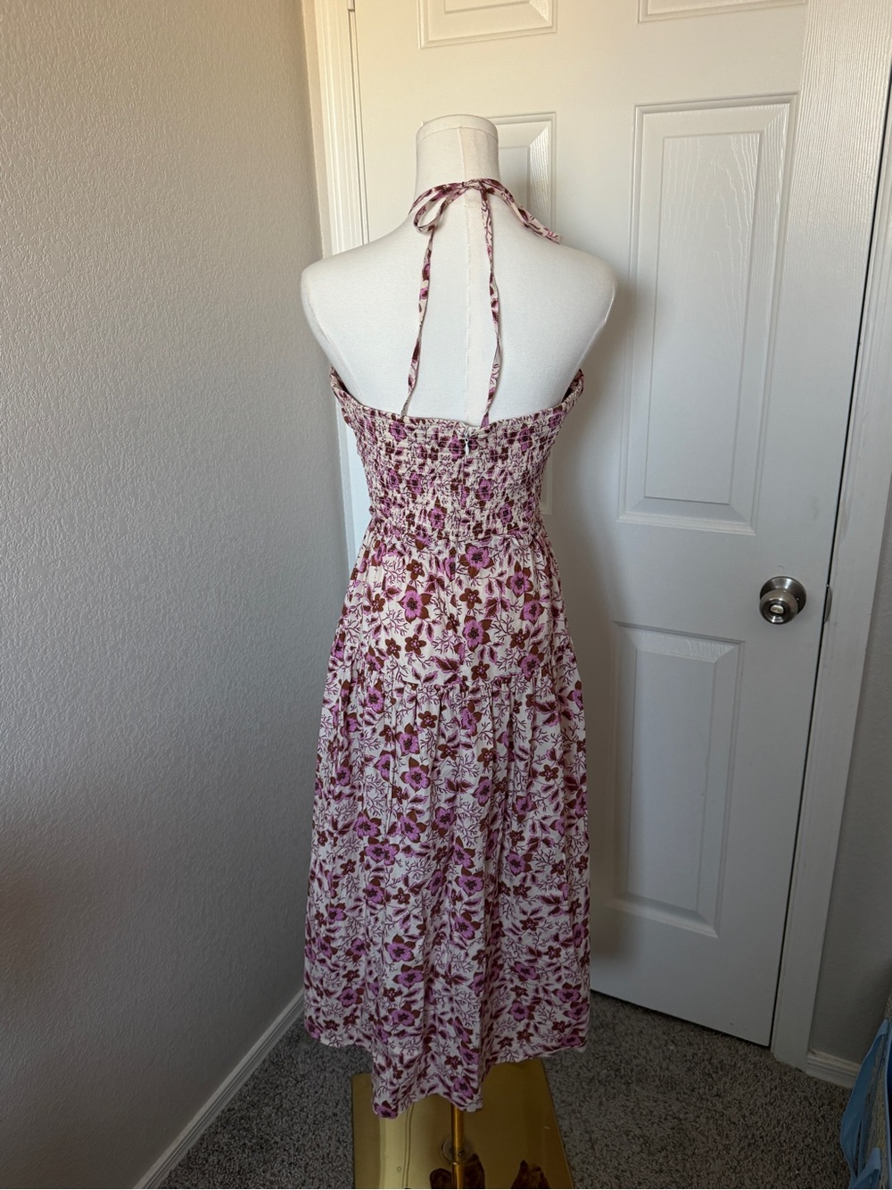 Jason Wu Convertible Floral Halter Midi Dress Size L EUC | Cotton - Picture 4 of 5